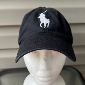 Vintage-Polo Ralph Lauren Big Pony Hat Black